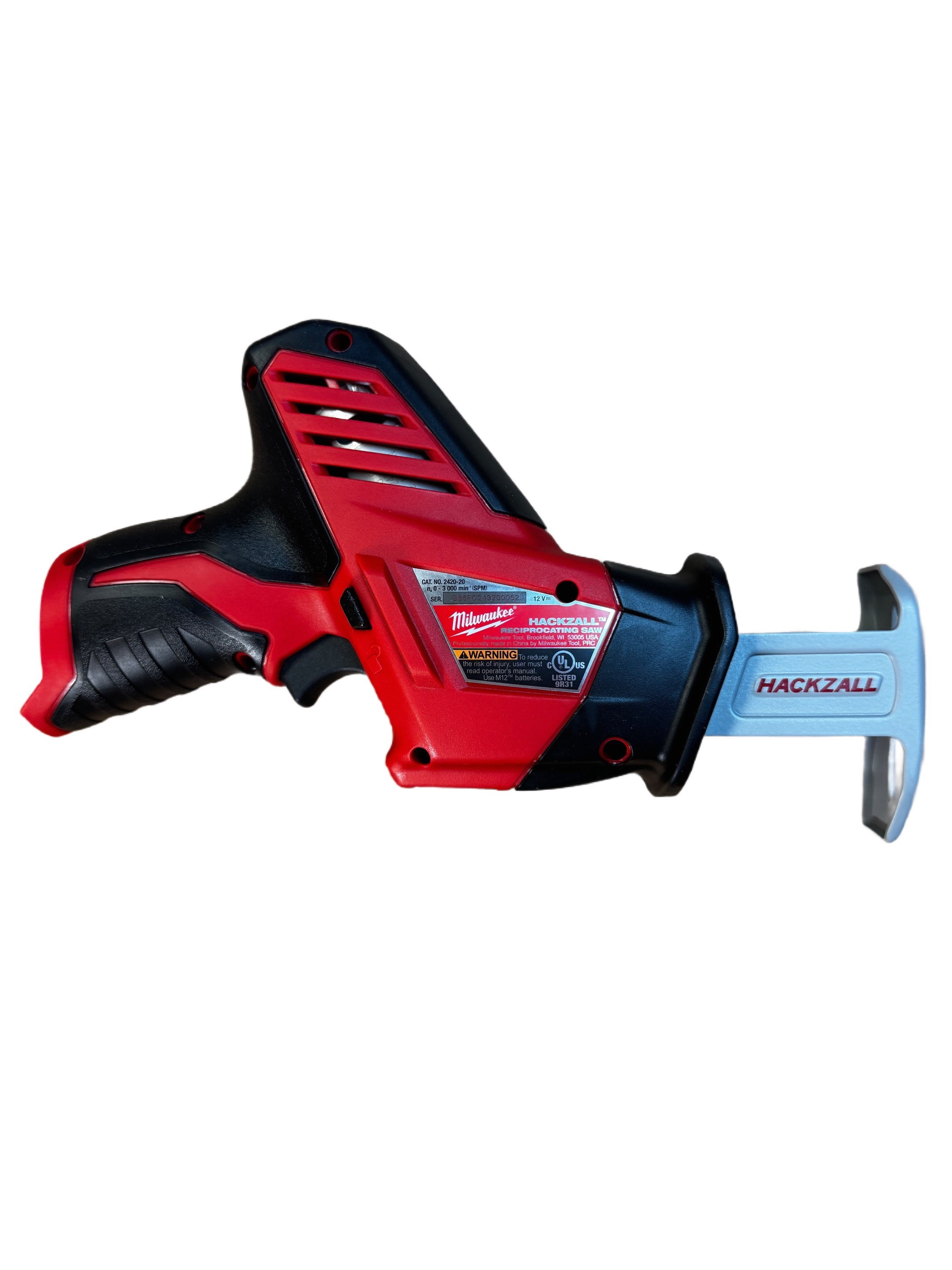 Milwaukee 2420-21 M12 HACKZALL Reciprocating Saw Kit – Includes Compact Cordless Saw with (1) 1.5 Ah Battery,  M12 Charger, & Tool Bag