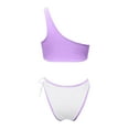 thumbnail image 5 of UJNDER Swimsuits for Women Women's High Waist Bikini Two Piece Set One Shoulder Tie Bikini with Support for Beach Women’s Swimwear Purple M, 5 of 5