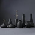 thumbnail image 4 of Florero de cerámica, florero hidropónico negro, moderno florero floral decorativo de para sala de , decoración interior para hogar, centro de GRAMO, 4 of 6