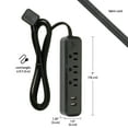 thumbnail image 3 of Globe Electric Watt Designer Series 6-ft 3-Outlet USB Surge Protector Power Strip, 3 of 8
