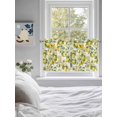 thumbnail image 3 of Lemon 2 Panel Kitchen Curtains for Small Windows, Yellow Fruits Summer Watercolor Botanical Leaf Plant Bathroom Tier Curtain, Short Window Treatment for Bedroom/Living Room 55"x36", 3 of 6