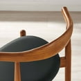 thumbnail image 2 of Modway Stalwart Dining Side Chairs Set of 4 in Dark Walnut Black, 2 of 10