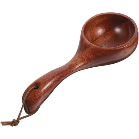 

Wooden Spoon Kitchen Soup Spoon Portable Food Serving Spoon Short Handle Spoon for Soup