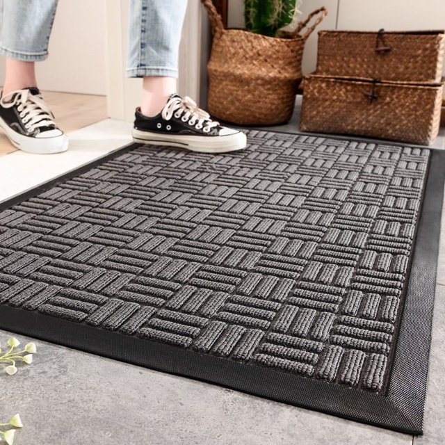 Felpudo de entrada de hotel comercial, alfombra para puerta de entrada, felpudo para el hogar, felpudo antideslizante de caucho de polipropileno