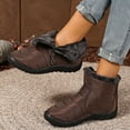 thumbnail image 2 of Snow Boots for Women Stitching Furry Lined Zipper High Top Winter Ankle Booties Outdoor Non-Slip Walking Shoes, 2 of 6
