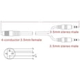 thumbnail image 2 of 4 Conductor TRRS Female to 2-3.5mm Male Audio/Microphone Break-out Adapter, 2 of 2