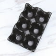 thumbnail image 3 of OUSITAID 6 Grids Egg Holder Ceramic Anti-Slip Egg Box Refrigerator Shockproof Egg Storage Box (Black), 3 of 6