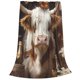 thumbnail image 2 of Fotbe Cow With Butterflies Manta de Franela Acolchonada con Estampado, Súper Suave y Esponjosa, Extra Grande para Sofá, Cama, Uso Todo el Año-50"x40", 2 of 7