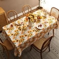 thumbnail image 2 of Sunflower Tablecloth,Orange Floral Table Cloth for Rectangle Tables,Waterproof Resistant Durable Flower Table Cover for Kitchen Dining Room(60 X 102 INCH), 2 of 5