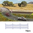 thumbnail image 6 of 10 Pieces Model Train Railroad Fence Mini Fence Building Railing White ABS for Sand Table Scenery Layouts, 6 of 9