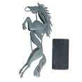 thumbnail image 4 of Statue de Cheval en Métal, Moderne Statue de Cheval de Course Décorative Exquise pour les Bureaux, 4 of 8