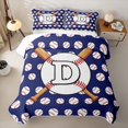 thumbnail image 2 of Erosebridal Baseball Gamer D Personalized Initial Bed Spread Queen for Boys Girls,Sport Theme Queen Coverlet Set for Teens, 2 of 7