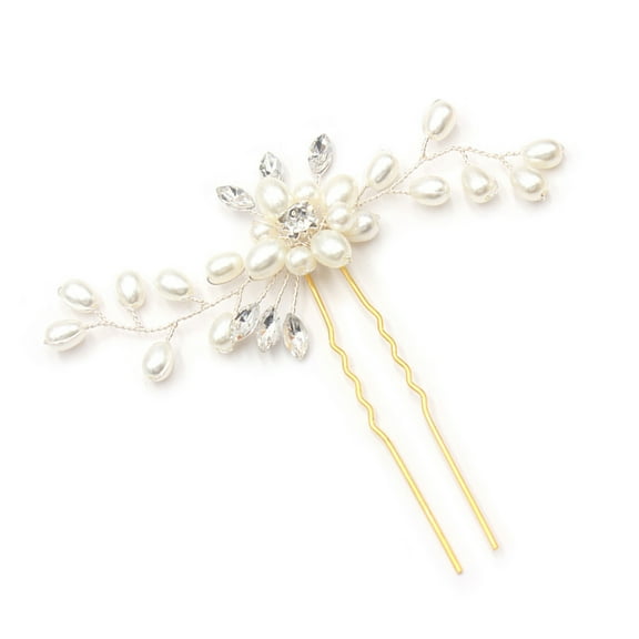 MEIBUTYUP 3Pcs U Shaped Hairpins Rhinestone Hair Accessories for Women Elegant Wedding and Party Hair Clips