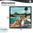 thumbnail image 4 of Stupell Industries Contemporary Wish You Were Here Palm Springs Black Floating Frame Canvas Art, 18 x 18, by Tara Boone, 4 of 8
