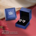 thumbnail image 5 of Pendientes de tuerca de plata de ley 925 con piedra natal, joyería para mujer, chapado en oro blanco/rosa, San Valentín, Navidad, aniversario, cumpleaños, joyería, regalos para él, 5 of 5