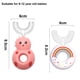 thumbnail image 2 of Cepillo de dientes en forma de U, paquete de cabezal de cepillo de dientes redondeados para niños, 2 of 5