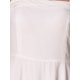 thumbnail image 5 of Vestido de verano mini con tirantes de espagueti para mujer con hombros atados y fruncido de INSPIRE CHIC XS Blanco, 5 of 6