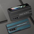 thumbnail image 3 of For Samsung Galaxy Z Fold 3 5G Cover Shockproof Luxury Ultra Slim Leather Hard PC Slim Solid Color Folding Case, 3 of 5