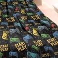 thumbnail image 3 of Colorful Controllers Games Texts Black Pattern Blanket,Comfortable Soft Lamb Wool Throw Blanket,All Season,Warm Lightweight Blankets for Sofa Bed Couch Living Room Chair,40"x50", 3 of 4