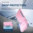 thumbnail image 5 of SaniMore for Samsung Galaxy S21 FE (6.4" 2021) Case, [Sliding Camera Window] Wireless Charging Shockproof Drop Resistant Hybird PC TPU Anti-slip Heavy Duty Protective Shell, Pink+Green, 5 of 7