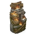 thumbnail image 5 of Alpine Corporation Cascading Rock Mountain Water Fountain with LED Lights, 5 of 5
