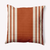 Simply Daisy 16" x 16" Stripe Indoor/Outdoor Polyester Throw Pillow, Sienna