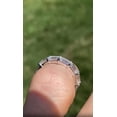 thumbnail image 2 of Solitaire Brilliance 5x3mm Emerald Cut Moissanite Shared Prong Stackable Engagement Ring, Full Eternity Wedding Band Solid 10K White Gold, Ring Size 6, 2 of 6