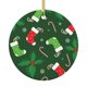 thumbnail image 1 of Adorno navideño colgante de Feliz Navidad para árbol de Navidad - Decoraciones colgantes de cerámica para fiestas - Ideas para regalar adornos navideños, 1 of 8