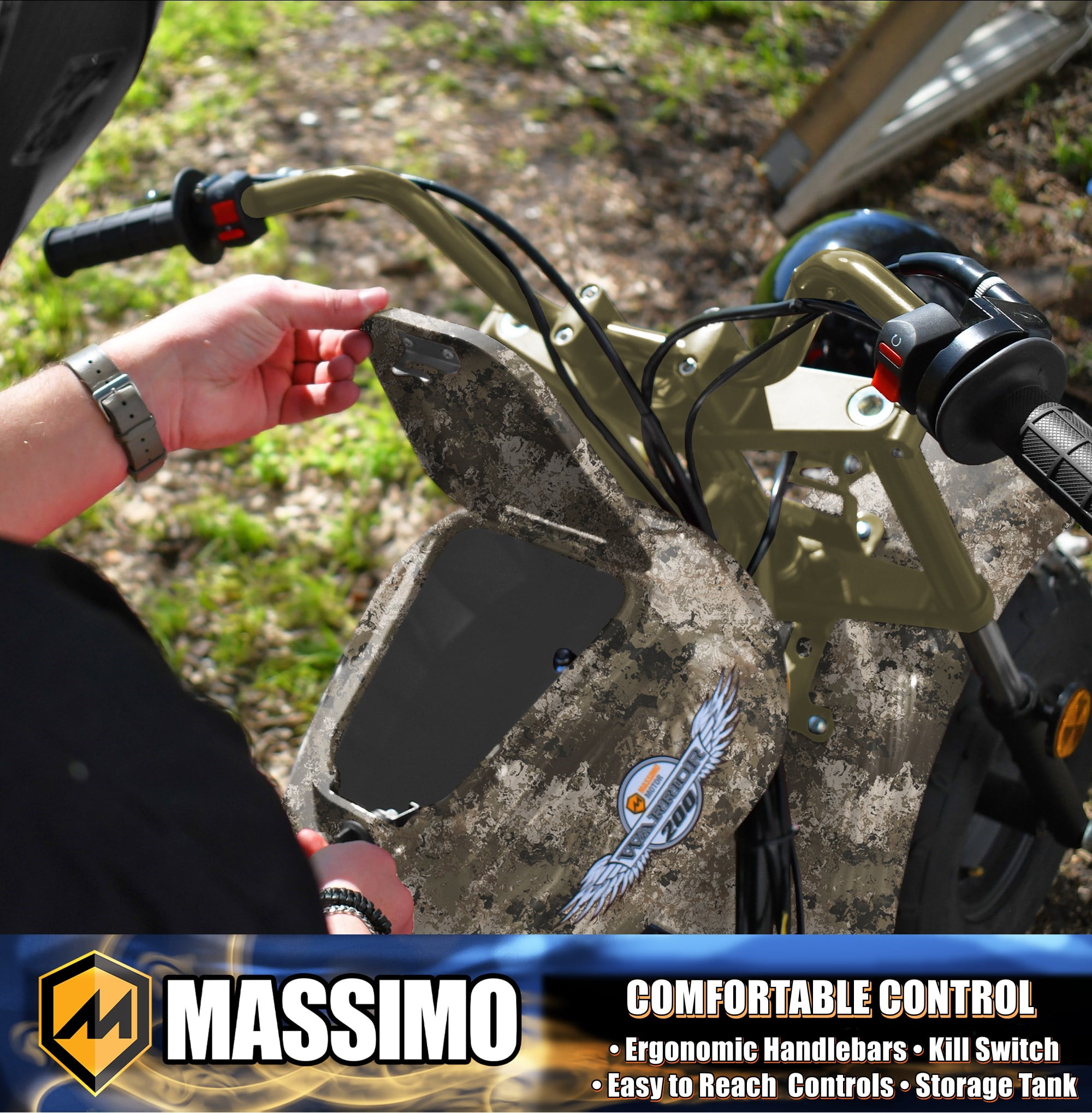Massimo MB200 Minibike 6.5HP 196cc Gas Powered -Camo