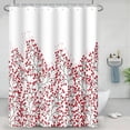 thumbnail image 2 of 72x84 Inch Red Cherry Fruit Shower Curtain Lush Berry Branches Nature Plants Bath Curtain Modern Waterproof Fabric Minimalism Aesthetics Art Shower Curtains Set with Hooks, 2 of 6