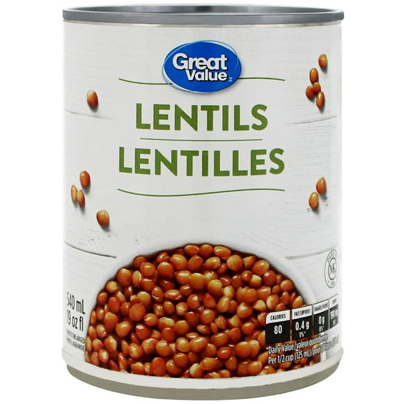 Lentilles de Great Value 540 ml