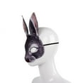 thumbnail image 4 of Runquan Demi-Visage de Pâques Rabbit Cosplay Adultes pour Carnaval Festival Mascarade Noir, 4 of 10