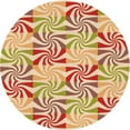 thumbnail image 1 of Ahgly Company Indoor Round Patterned Papaya Orange Area Rugs, 8' Round, 1 of 6