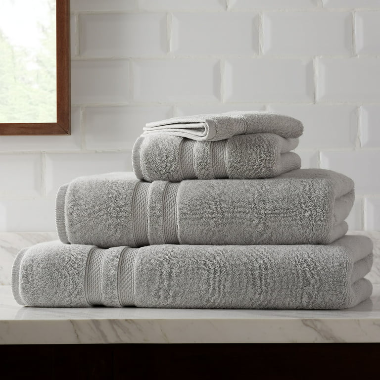 Hotel Style Turkish Cotton Bath Towel Collection Solid Print Granite Bath  Towel