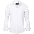 thumbnail image 2 of J.VER Camisas de vestir para hombre, camisa formal de manga larga, elástica, sin arrugas, informal, con botones, 2 of 4