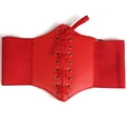 thumbnail image 1 of Aunavey Women’s Elastic Costume Waist Belt Lace-up Tied Waspie Corset Belts Bustiers, 1 of 7
