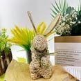 thumbnail image 4 of Tdxkok Easter Bow Woven Rabbits Figurine Decoration Rabbits Gift Easter Gifts, 4 of 6