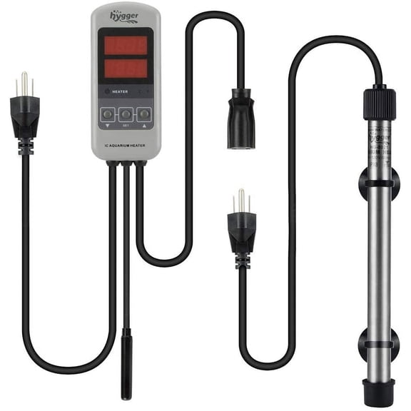 Hygger - Submersible Titanium Pinpoint Aquarium Heater - 50W