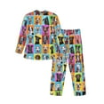 thumbnail image 2 of Bingfone Men'S Pajama Set 2 Piece Loungewear Pjs, Long Sleeve With Pajama Pants-Cute Dogs Collage, 2 of 9