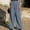 Blue, variant on Women's High Waist Pleated Cargo Pants, Wide Leg Design, Loose Work Casual Trousers with Pockets Gray S