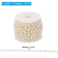 thumbnail image 2 of Uxcell 10m/33 Feet Faux Pearl Beading Chain with Spool, 3mm Brass Chain Link for Jewelry Making Style 1, Light Gold, 2 of 6