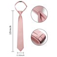 thumbnail image 5 of Pink Ties for Boys Pre-Tied Children's Necktie Age 8-12 Adjustable Weddings Solid Kids Tie, 5 of 7
