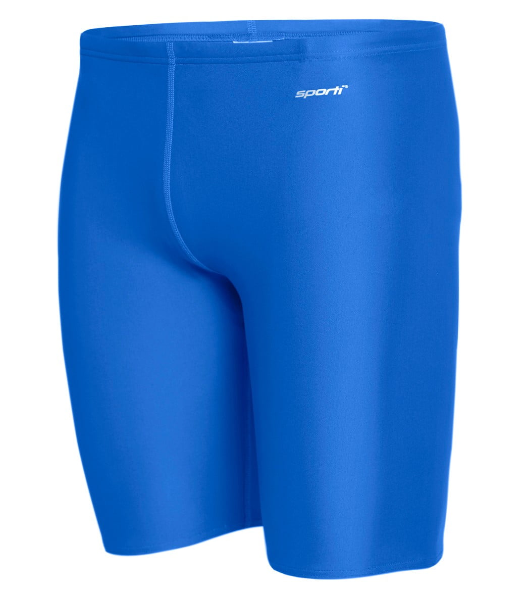 Sporti Sporti Solid Compression Jammer Swimsuit (34, Royal) Walmart