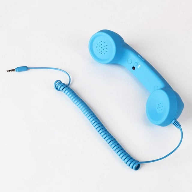 Combiné Téléphonique Rétro Confort Classique Haut-Parleur Récepteur d'Appel Micro pour Téléphones Android 7 Couleurs 3.5mm