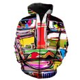thumbnail image 1 of Sudadera con capucha y cremallera para hombre, diseño de grafiti de arte abstracto, moda unisex, informal, gran oferta 2024, ropa de calle divertida y genial, sudaderas con estampado 3D., 1 of 6