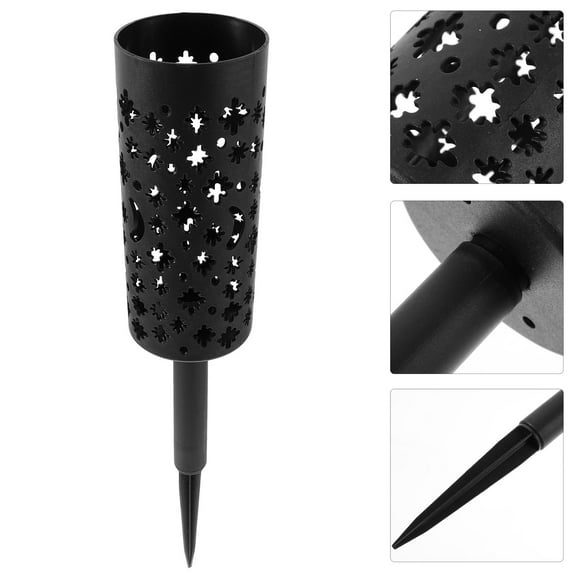 TINKSKY 2Pcs Commemorative Vase Decoration Resin Black Cone Shape for General Users Outdoor