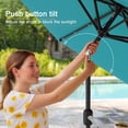 thumbnail image 6 of ACEGOSES 7.5ft LED Solar Outdoor Patio Market Table Umbrella with Polyester Canopy for Garden,Yard and Poolside,Turquoise Blue, 6 of 9