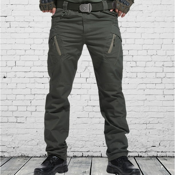 RKSTN Pants for Men Fall Cargo Trousers Work Wear Combat Cargo 6 Pocket  Full Pants Loose Trousers Straight Leg Pants 