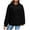 Black, variant on Titcea Hoodies for Women, Heart Shaped Embossment Solid Color Sweater with Front Pocket, Loose Soft Outdoor Casual Sweatshirt