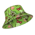 thumbnail image 2 of Bingfone Cute Green Frog Bucket Hat For Men Women,Packable Reversible Printed Sun Hats,Fisherman Outdoor Travel Hiking Beach Caps, 2 of 9